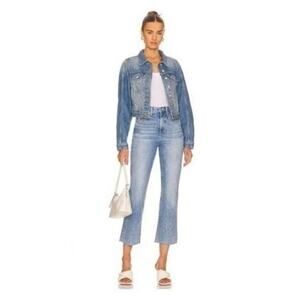 Veronica Beard Carly Kick Flare High-Rise Jeans in Pebble Stone Size 28